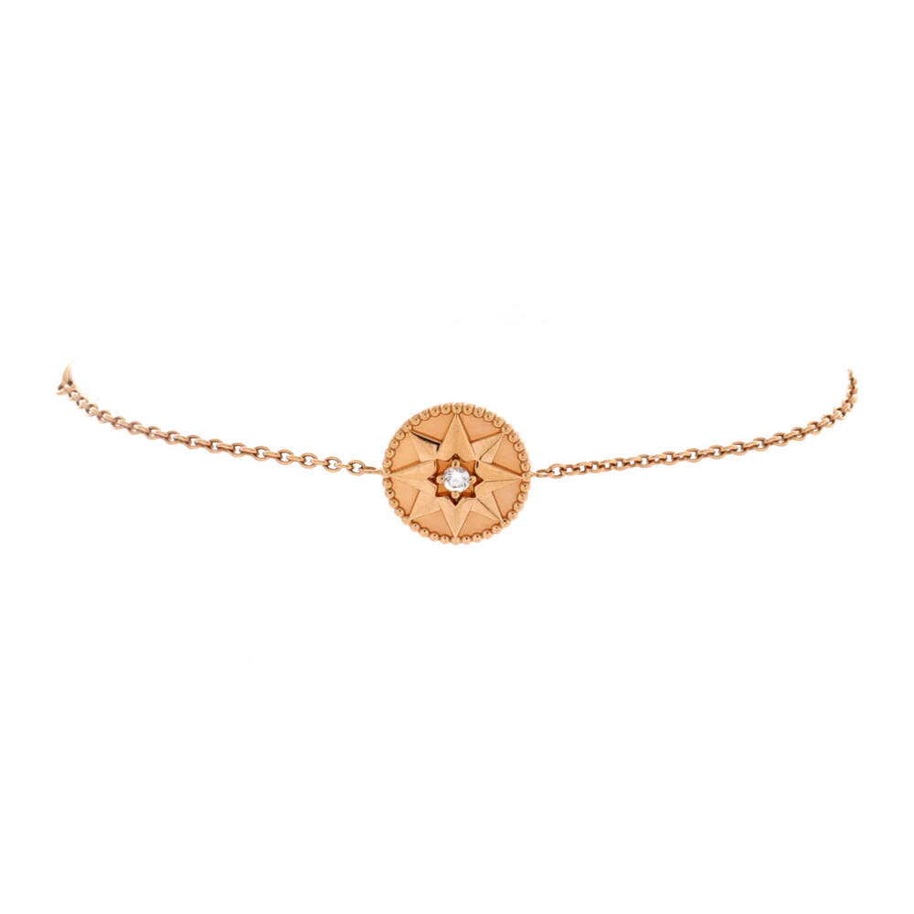 Christian Dior Rose des Vents Bracelet 18K Rose Gold with Diamond and Pink Opal